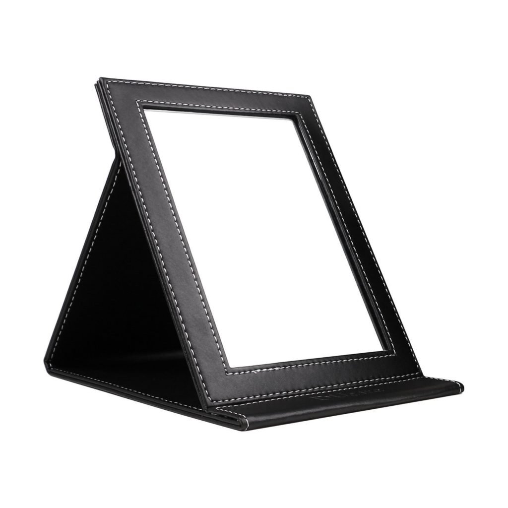 retro black makeup mirror foldable