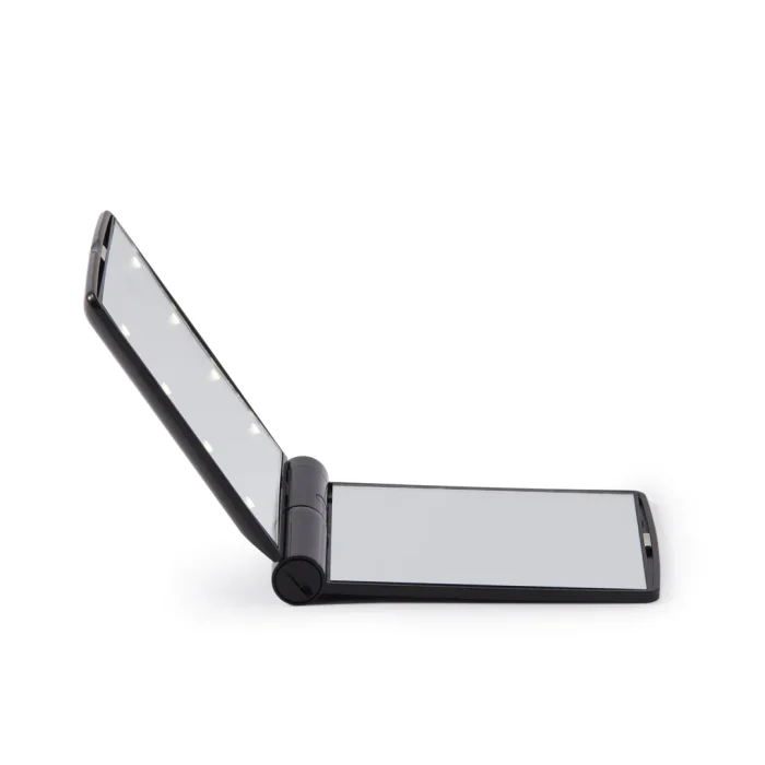 Travel Folding Compact Mirror with lights Portable Handheld Mini Pocket Makeup Mirror