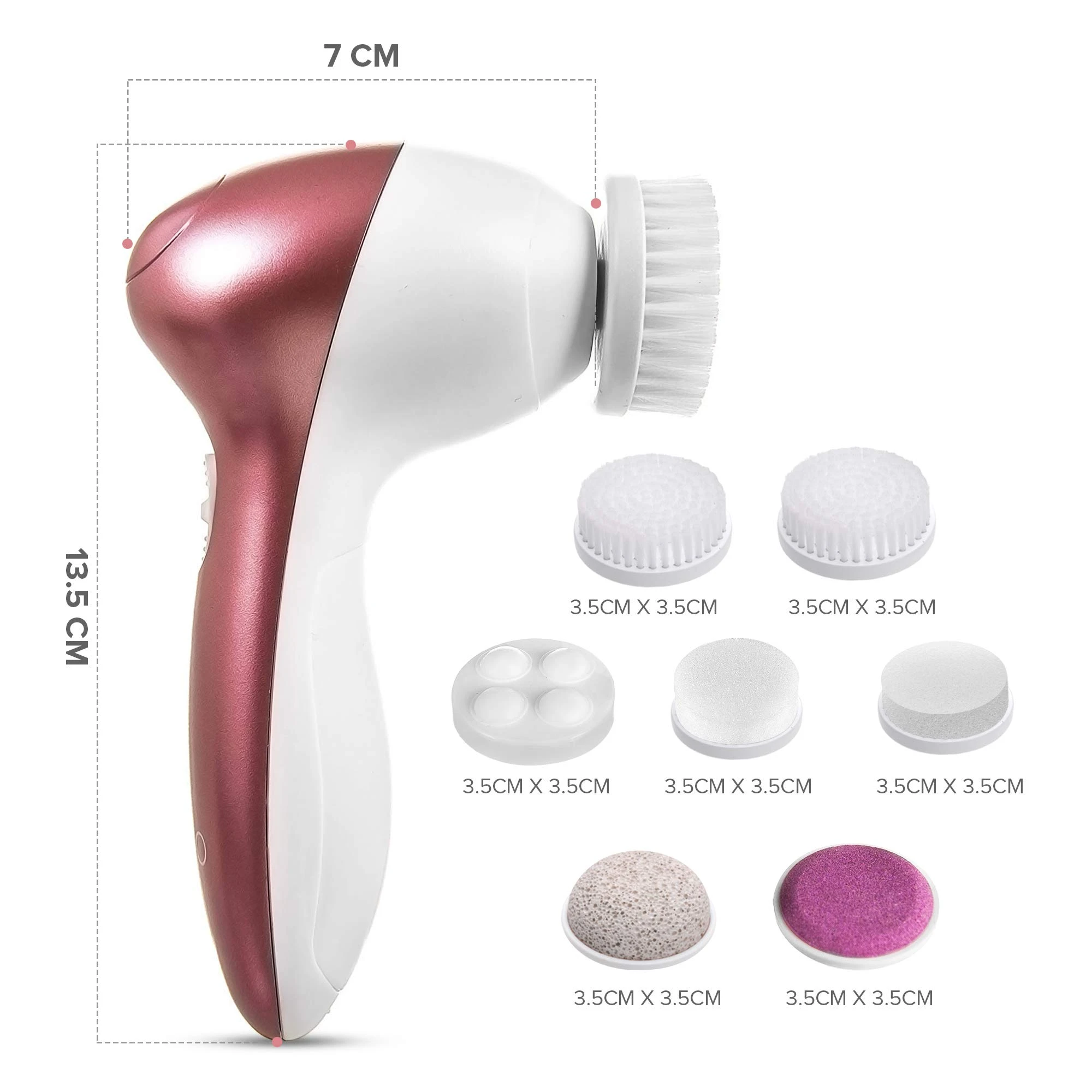 7 in 1 Battery Powered Electric Facial Cleansing Brush Wholesale
