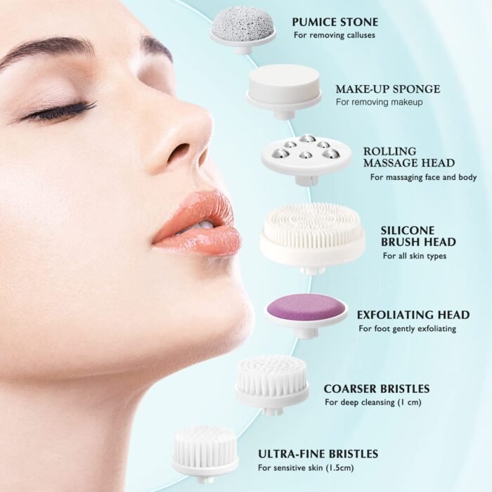 7 in 1 Electric Exfoliator Spinning Cleanser