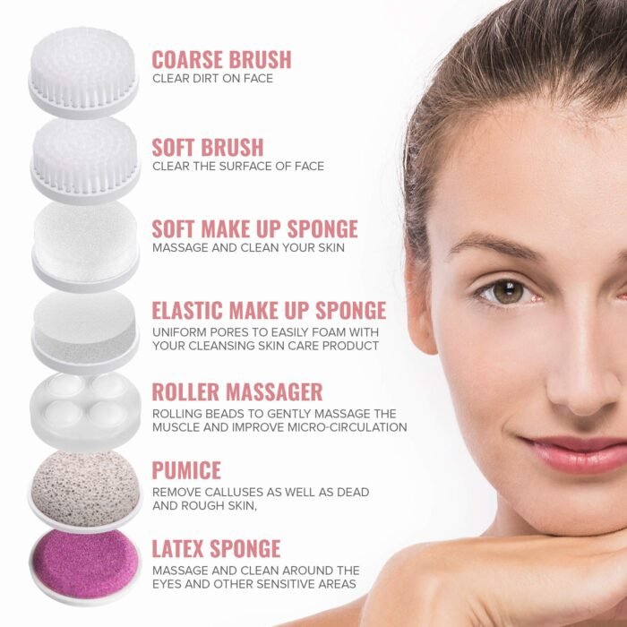 7 in 1 Electric Exfoliator Spinning Cleanser
