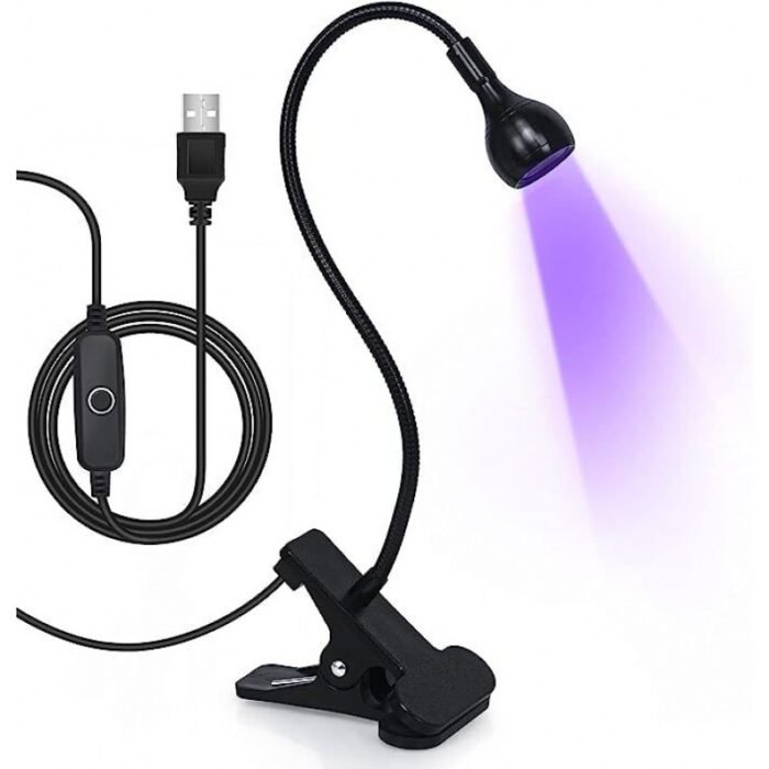3W Portable 395nm USB LED UV Gel Nail Light with Clip Switch for Nail