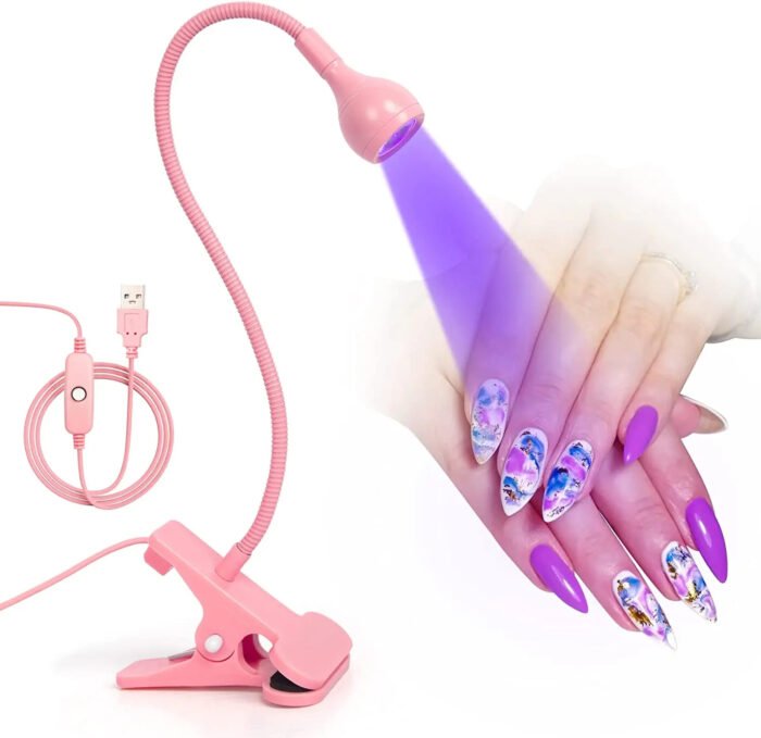 3W Portable 395nm USB LED UV Gel Nail Light with Clip Switch for Nail
