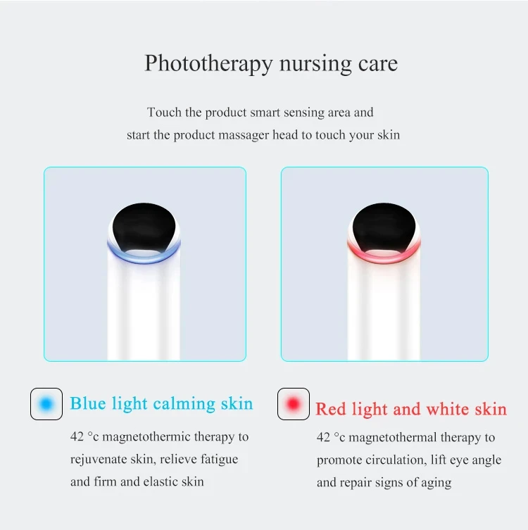 Anti-Aging Infrared Face Wand OEM Red Blue Light Therapy Wholesale 