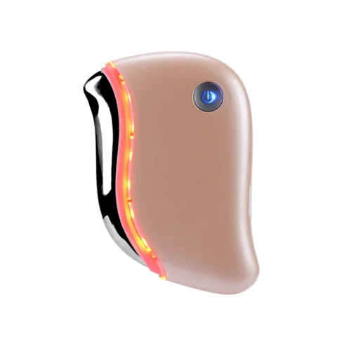 Custom LED Heat V-Shape GuaSha Facial Massager Face Lift Anti-Aging Face Neck Massager