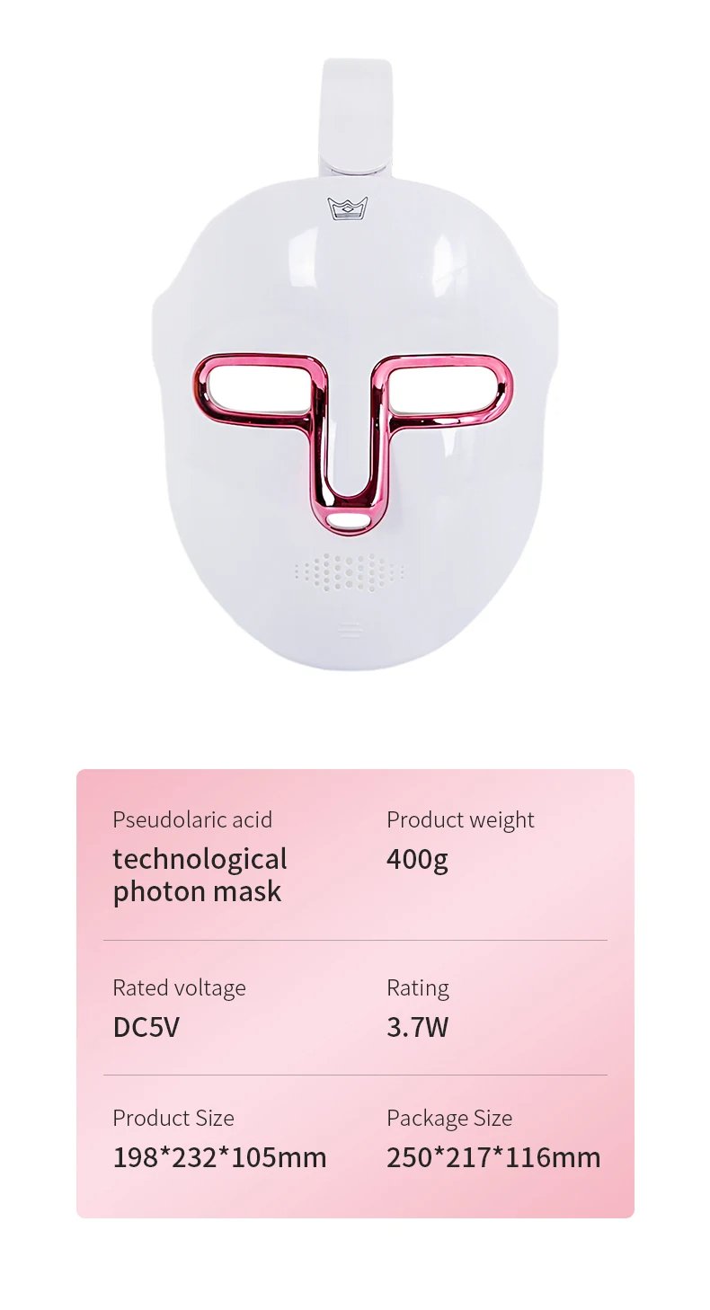Electric Led Facial 7 Colors Phton Light Home Use Beauty Equipment Skin Care Product