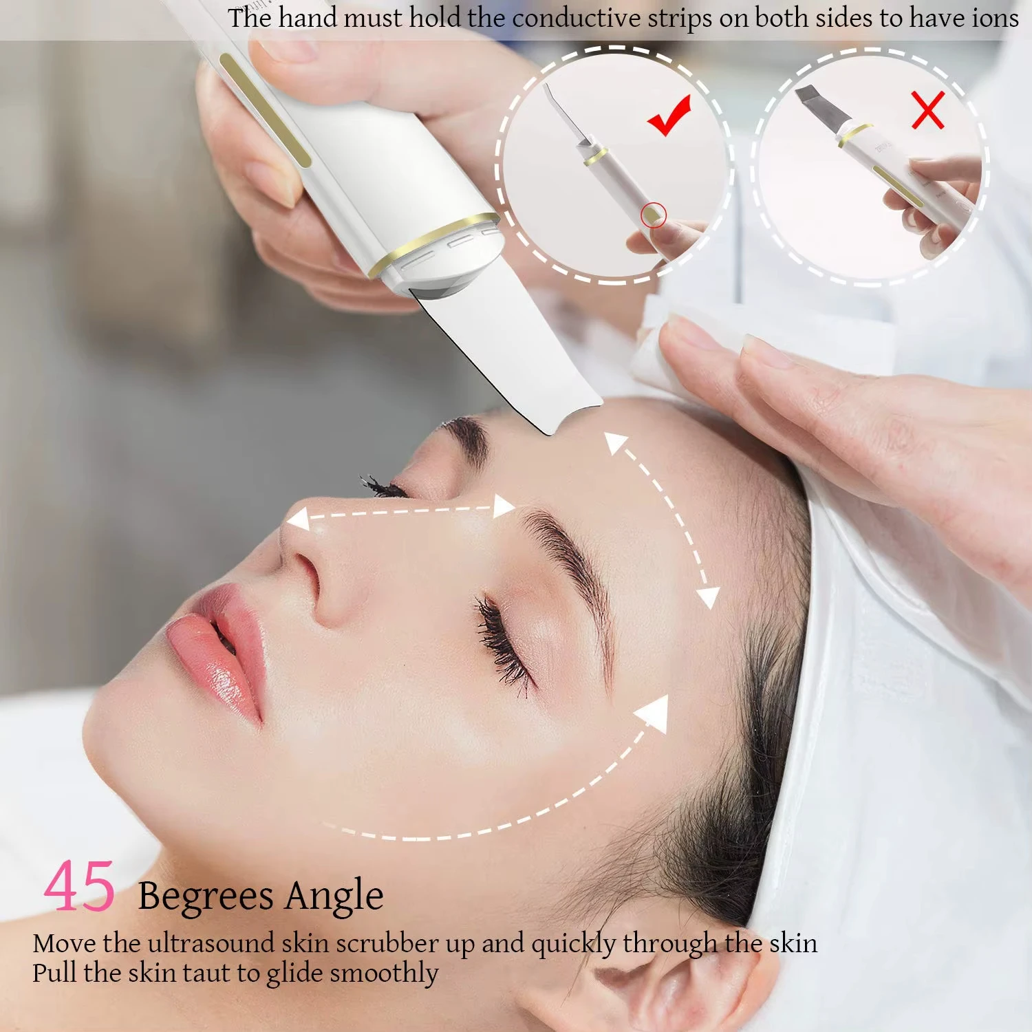 Spa treatment ultrasonic scrubber Factory application