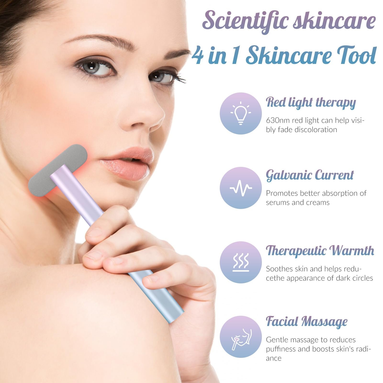 Facial Wand LED Light Therapy Eye Device
