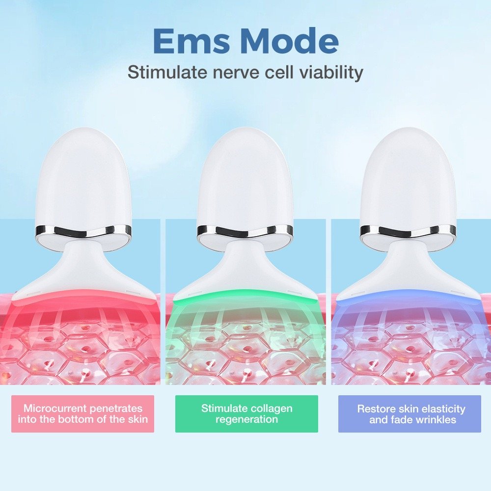 Home EMS micro-current surface neck massager Skin care beauty anti-wrinkle lift neck heating vibration beauty tool 