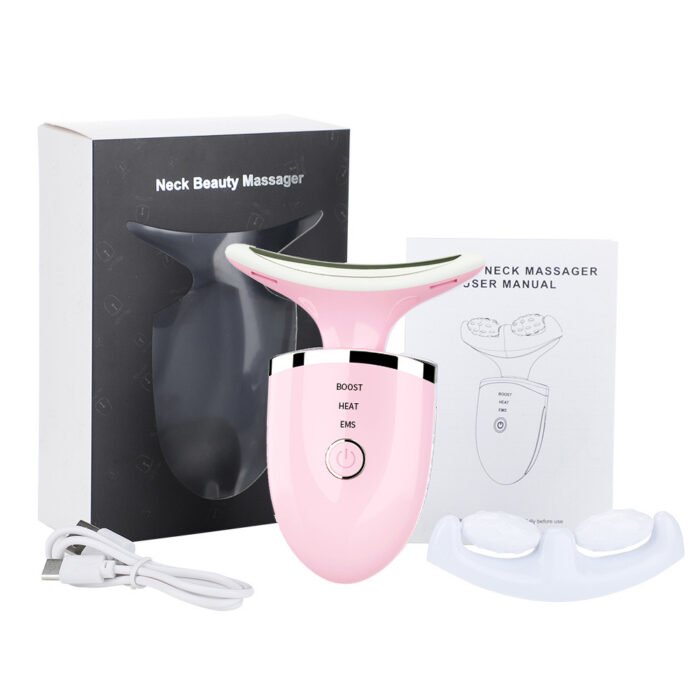 Home EMS micro-current surface neck massager Skin care beauty anti-wrinkle lift neck heating vibration beauty tool