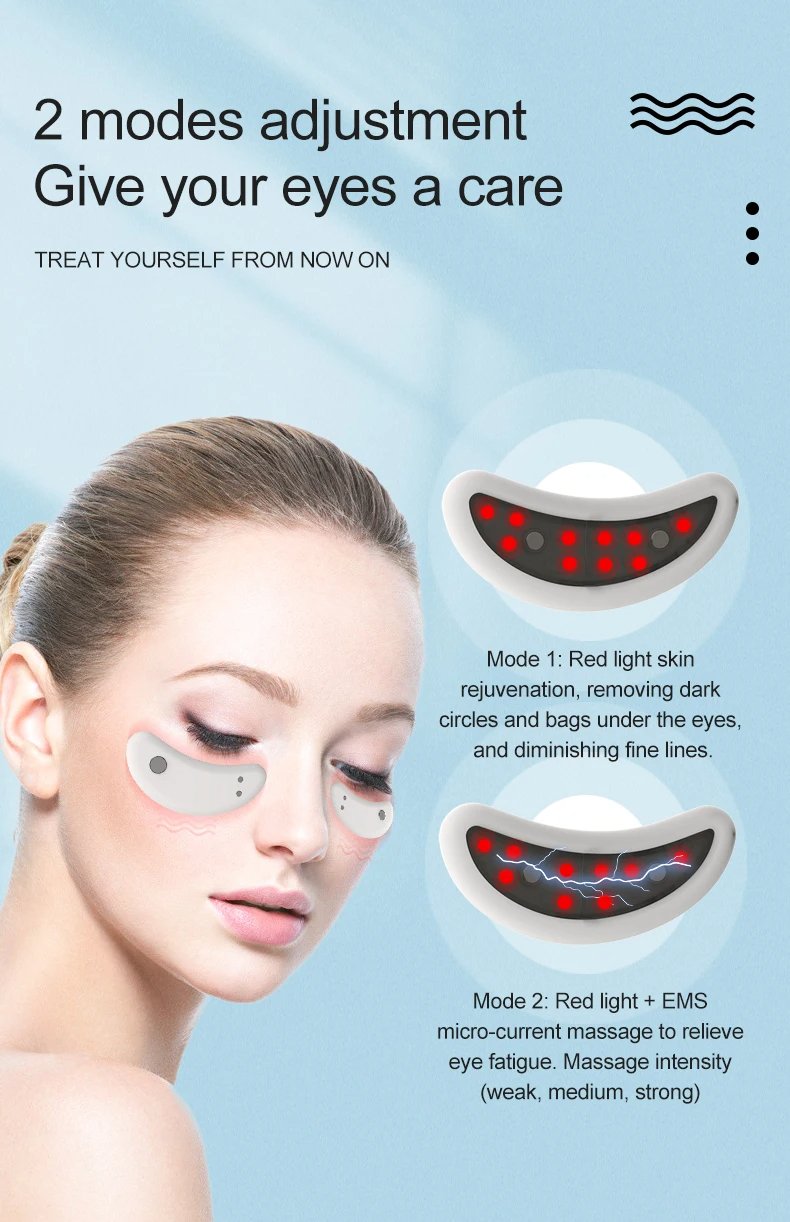 Home Use Smart EMS Eye Care Dark Circles Remove Machine Red Light Therapy Eyes Massager