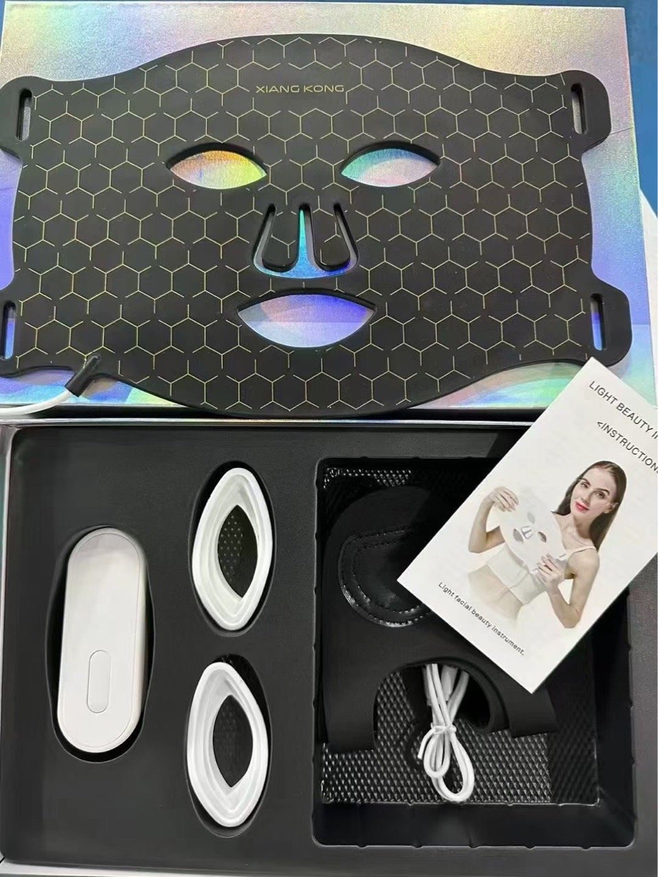 Home Wireless Silicon Skin 7 Led Face LED Mask 