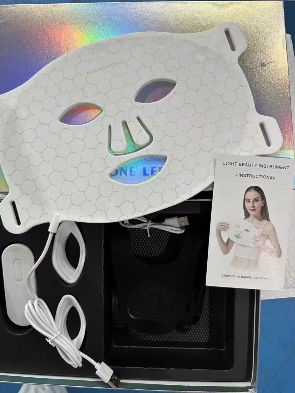 Home Wireless Silicon Skin 7 Led Face LED Mask 