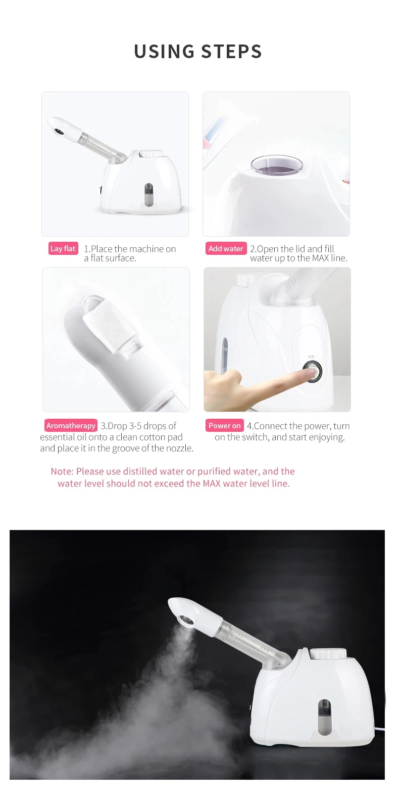 Home use Facial Steamer Beauty Salon Devices
