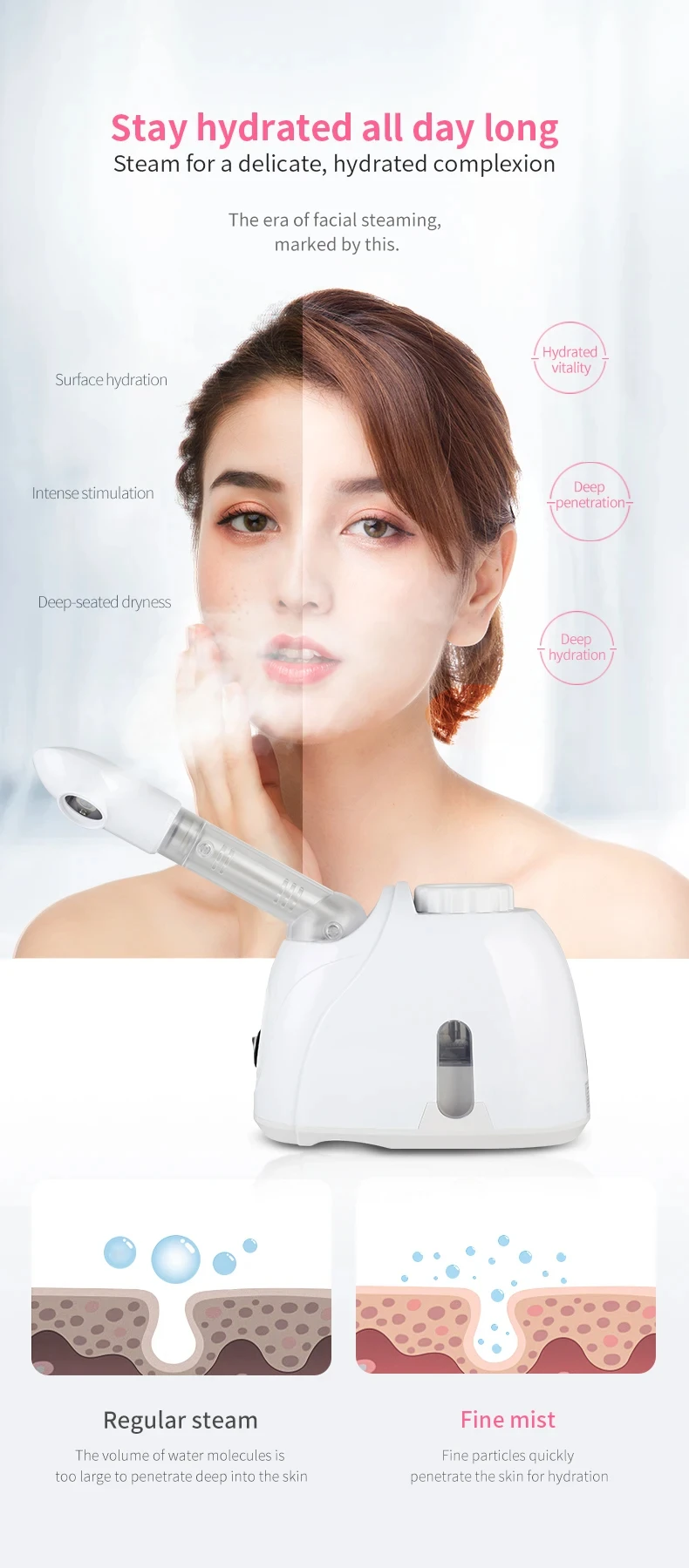 Home use Facial Steamer Deep Facial Cleaning