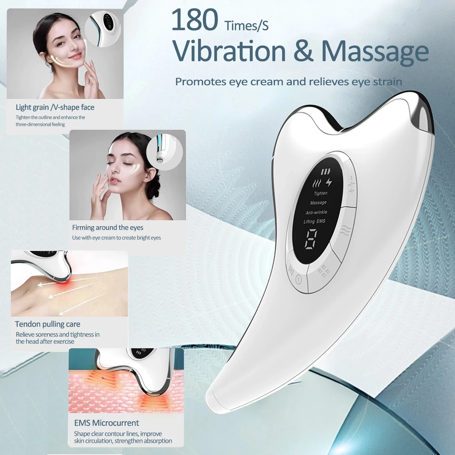 Popular High Quality Vibration Neck Face Guasha Beauty Device Supplier