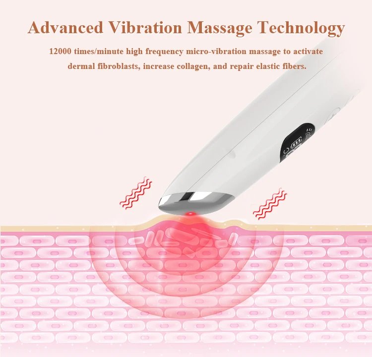 Portable Hot Compress Eye Massage Red light Eye Beauty Device Electric for Dark Circles Puffiness 