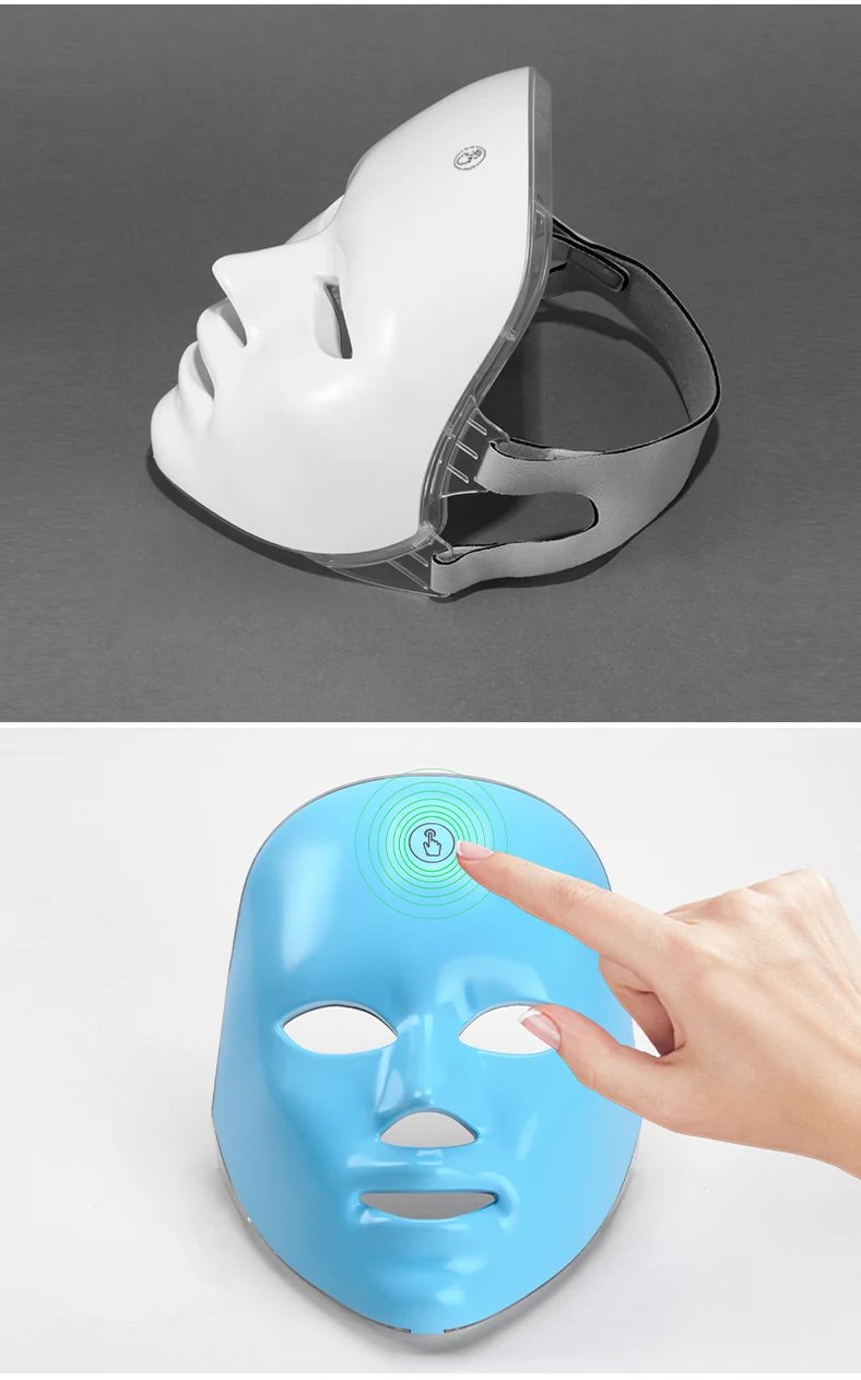 Rechargeable Facial LED Mask 7 Colors LED Home Face Lifting Whitening Beauty Device