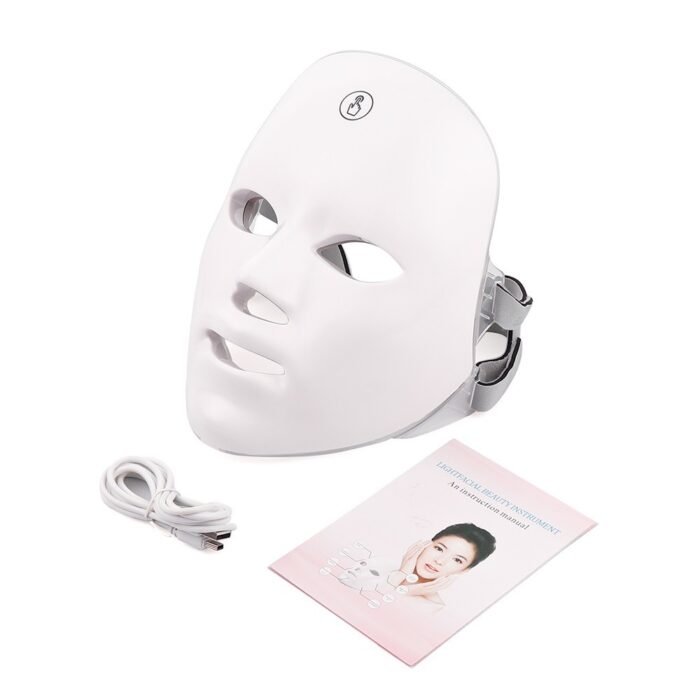 Rechargeable Facial LED Mask 7 Colors LED Home Face Lifting Whitening Beauty Device
