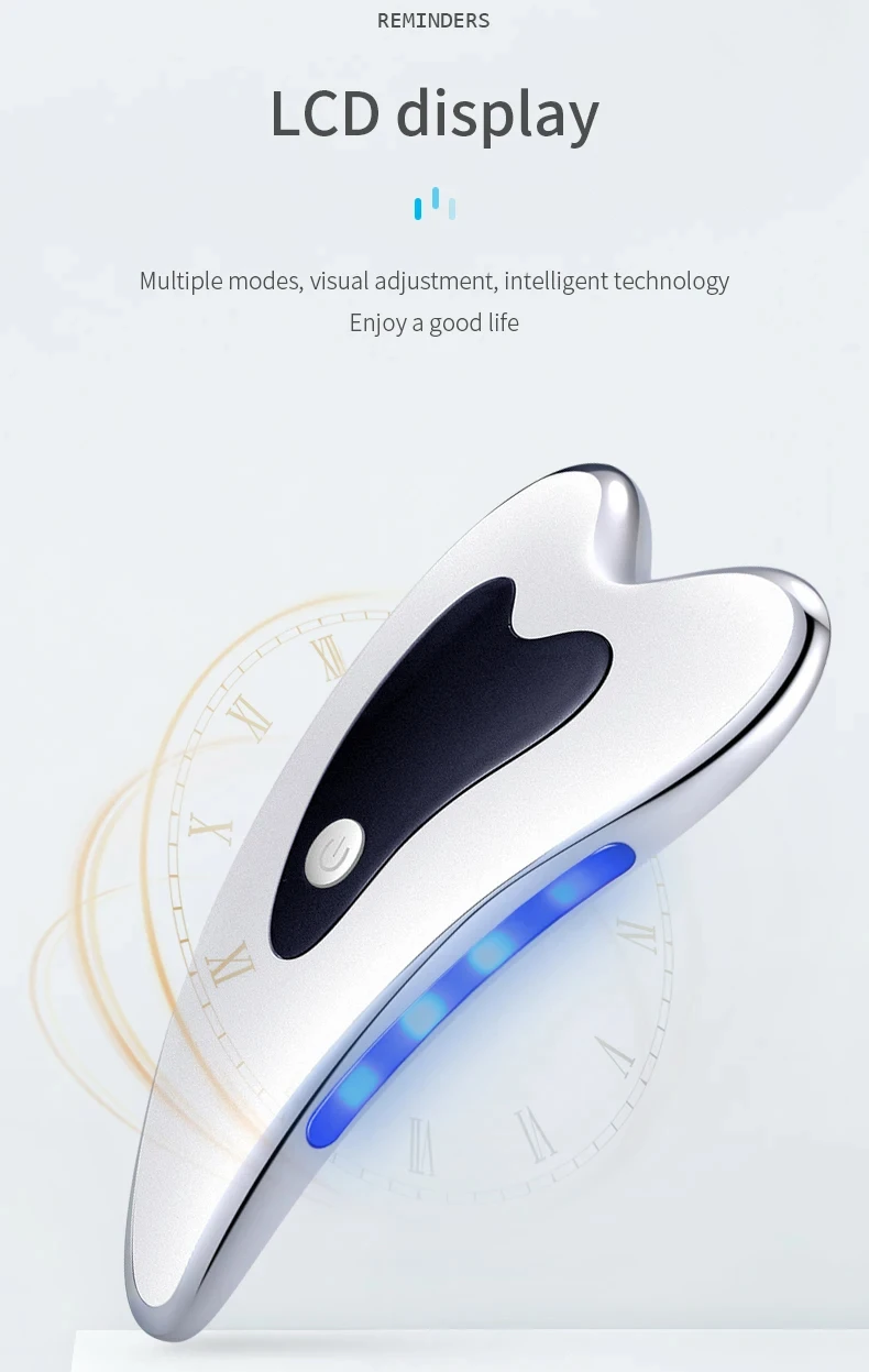 Red Blue LED Light Guasha Facial Lifting Tool Bulk