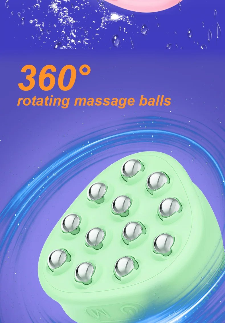 Silicone Waterproof USB Rechargeable EMS Phototherapy Cleansing Massager Heating Vibration Pore Cleaning Face Care Silicone Beauty Cleansing Brush