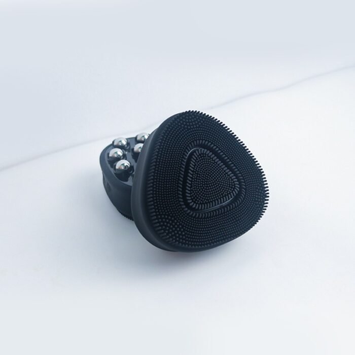 Silicone Waterproof USB Rechargeable EMS Phototherapy Cleansing Massager Heating Vibration Pore Cleaning Face Care Silicone Beauty Cleansing Brush