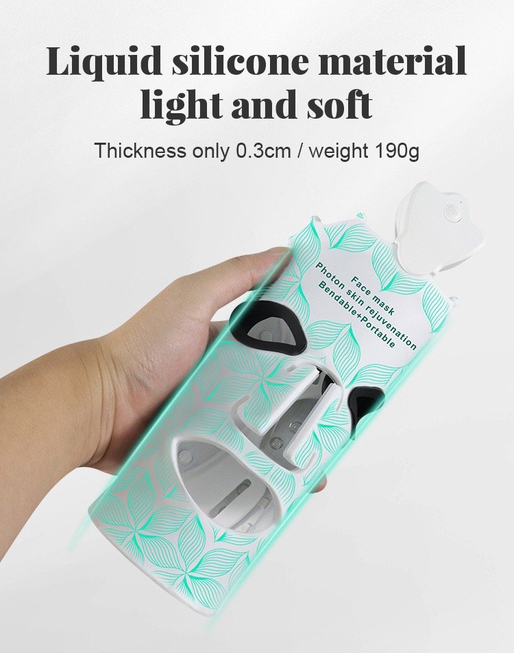Wireless LED Face Mask 7 Color Red Light Therapy Mask for Wrinkle Reduction Anti Aging (2)