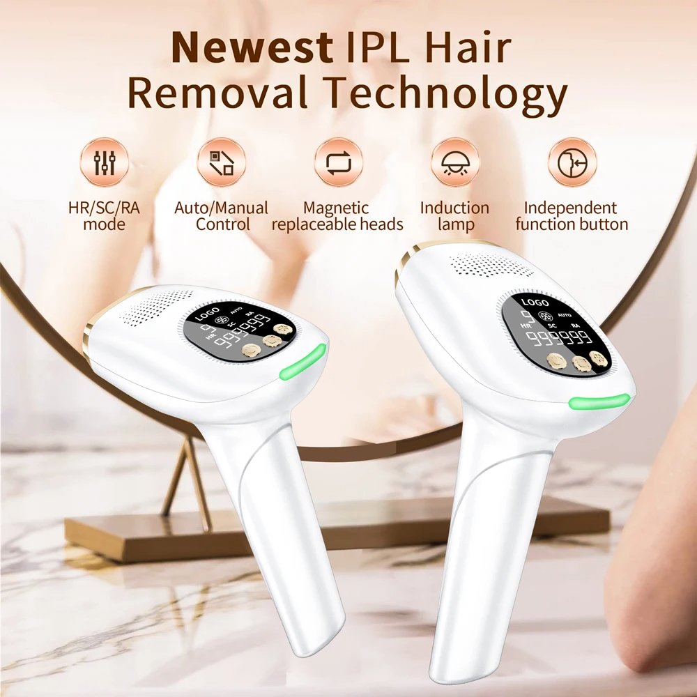 Armpit Body Ice Epilation Machine Magnetic Replaceable Heads Painless Cooling Depilator Device Permanent Epilator