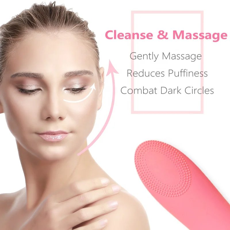 Dual-use Silicone Facial Cleansing Brush IPX7 Waterproof Electric Face Cleanser Massager Brush Rechargeable Silicone Brush