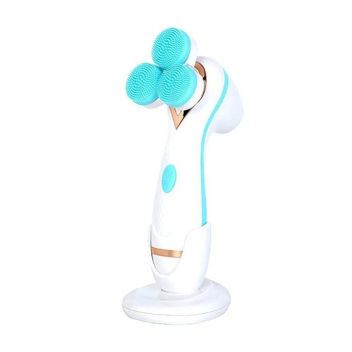Electric Exfoliating Massage Device Rotating Spa Deep Cleaning Exfoliation Facial Cleansing Brush Face Scrubber 3 in 1