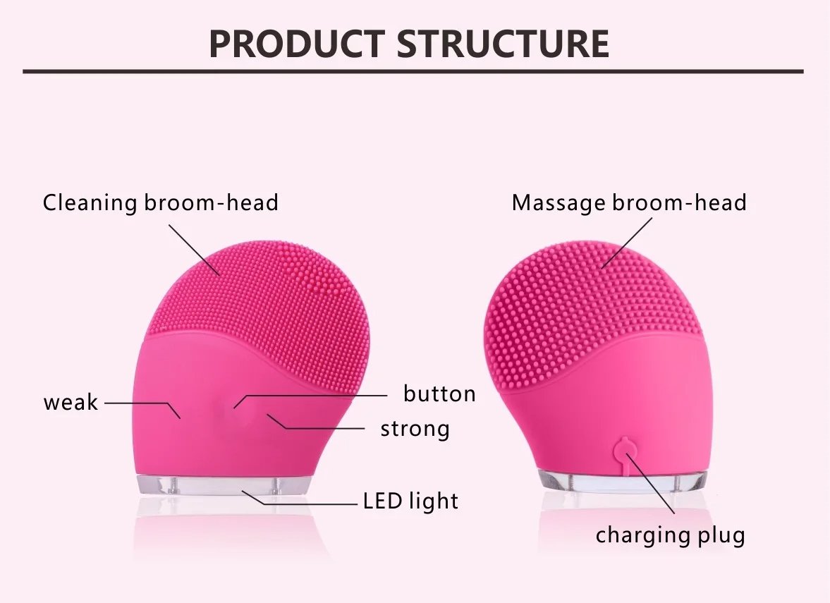 Electric Face Cleaning Brush Deeply Clean and Vibrate Massage Multifunctional Facial Device