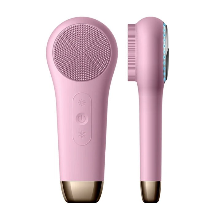 3 in 1 Facial Cleansing Brush Electric Silicone Waterproof Magnetic USB Charging Warm Cold Sonic Vibration Massager Face Scrubber