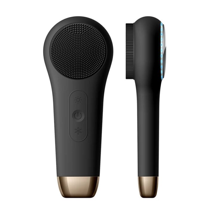 3 in 1 Facial Cleansing Brush Electric Silicone Waterproof Magnetic USB Charging Warm Cold Sonic Vibration Massager Face Scrubber
