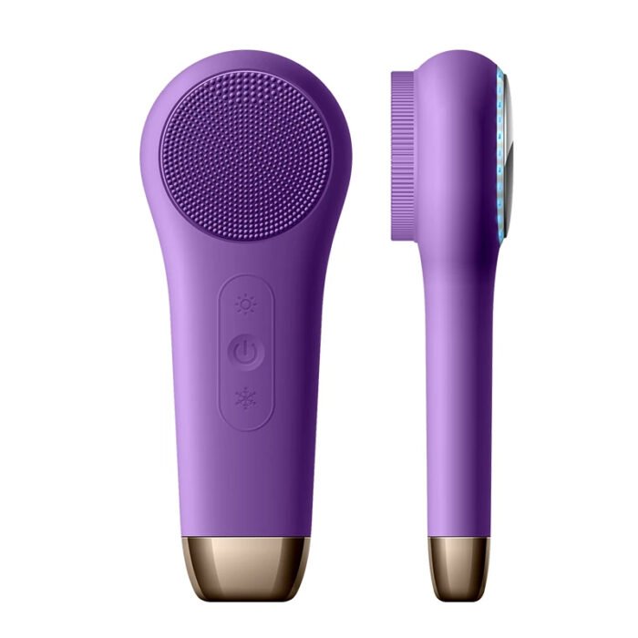 3 in 1 Facial Cleansing Brush Electric Silicone Waterproof Magnetic USB Charging Warm Cold Sonic Vibration Massager Face Scrubber