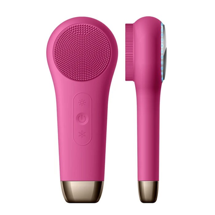 3 in 1 Facial Cleansing Brush Electric Silicone Waterproof Magnetic USB Charging Warm Cold Sonic Vibration Massager Face Scrubber
