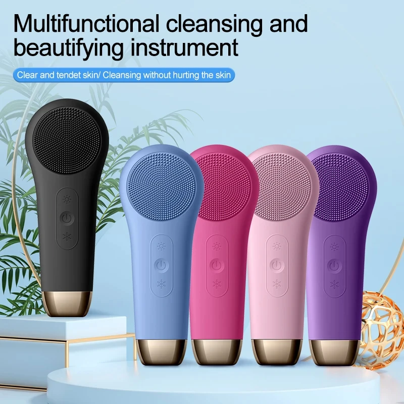 Heat Cold Massager Facial Sonic Cleansing Device High Level Beauty Device Wholesale
