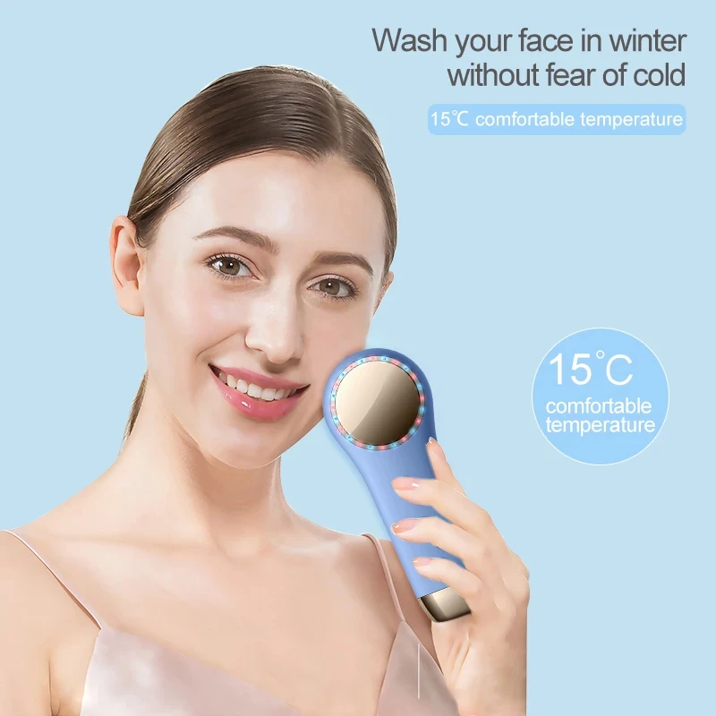 Heat Cold Massager Facial Sonic Cleansing Device Popular Skincare Tools OEM