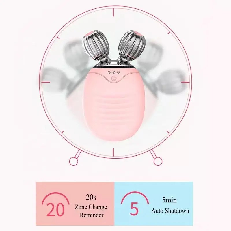 High Frequency Vibration Waterproof IPX7 Rechargeable Silicone Facial Cleansing Brush Face Roller