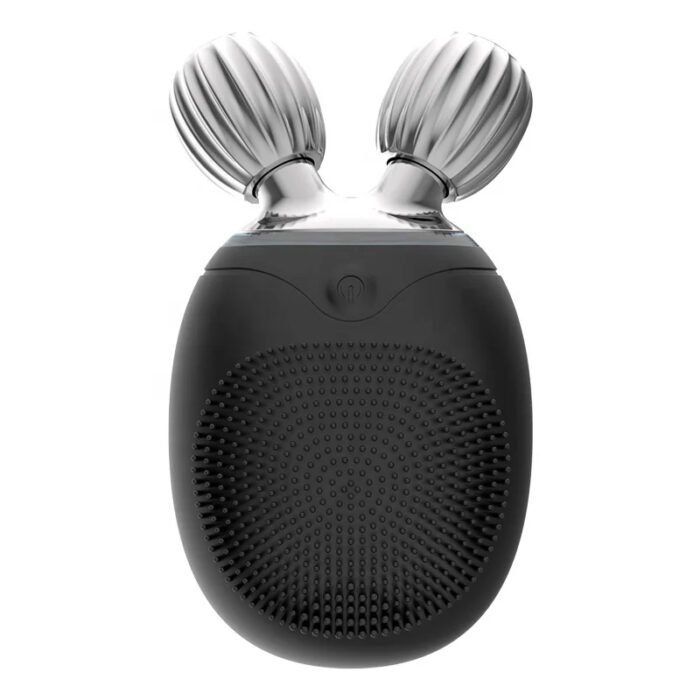 High Frequency Vibration Waterproof IPX7 Rechargeable Silicone Facial Cleansing Brush Face Roller