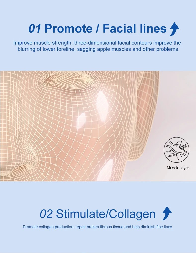 Home Use EMS Microcurrent Facial Massage Instrument Electric Face And Neck Lift Massager