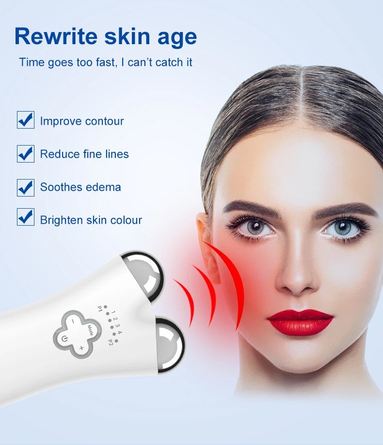 Home Use EMS Microcurrent Facial Massage Instrument Electric Face And Neck Lift Massager