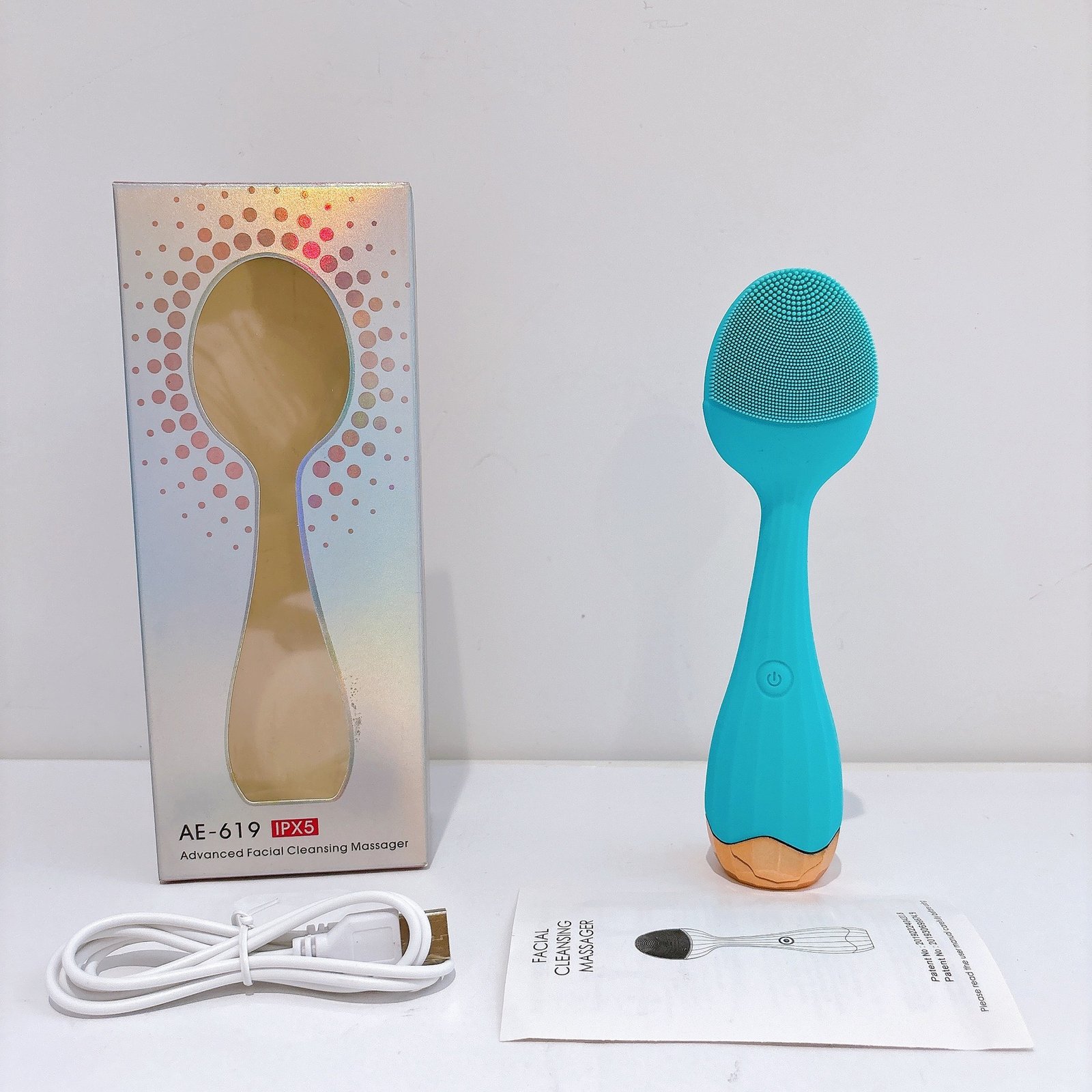 IPX5 Waterproof Silicone Double Side Face Cleansing Brush