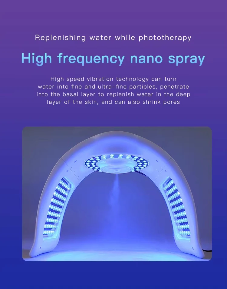 Infrared PDT LED Red Light Therapy High Frequency Nano Spray
