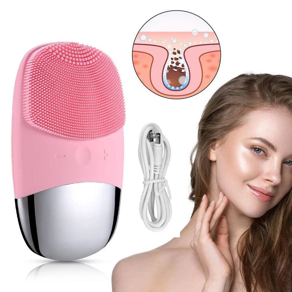 Ipx 7 Waterproof Electric Skin Care Face Brush Cleanser Electric Facial Brush Silicone Facial Cleaning Brush Cleaner