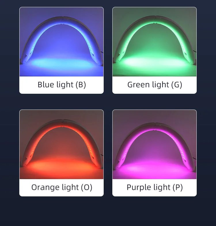Led 7 Colors Photon LED Light Therapy PDT Machine Facial Body Skin Rejuvenation Led Red Light Skincare Machines