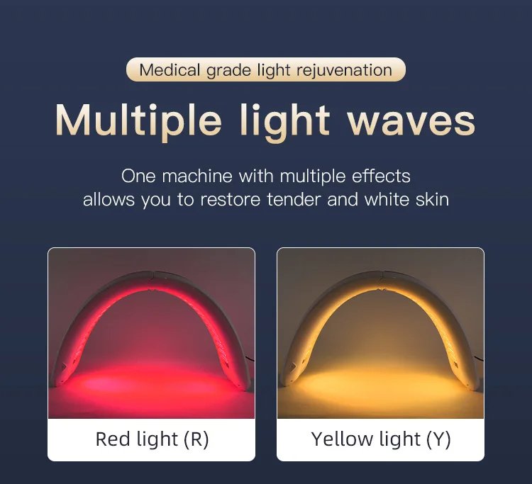Led 7 Colors Photon LED Light Therapy PDT Machine Facial Body Skin Rejuvenation Led Red Light Skincare Machines