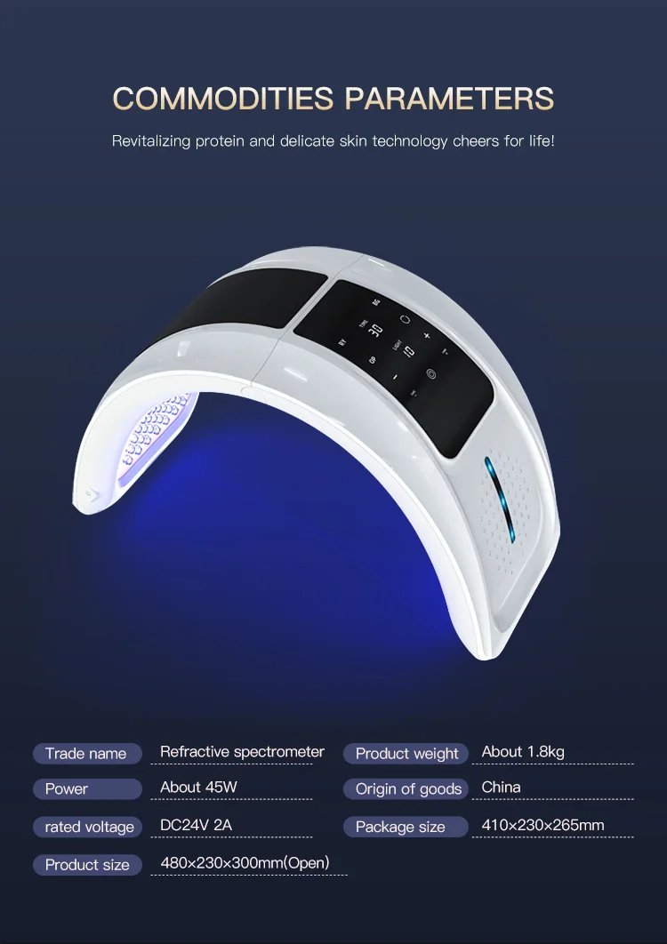 Led 7 Colors Photon LED Light Therapy PDT Machine Facial Body Skin Rejuvenation Led Red Light Skincare Machines