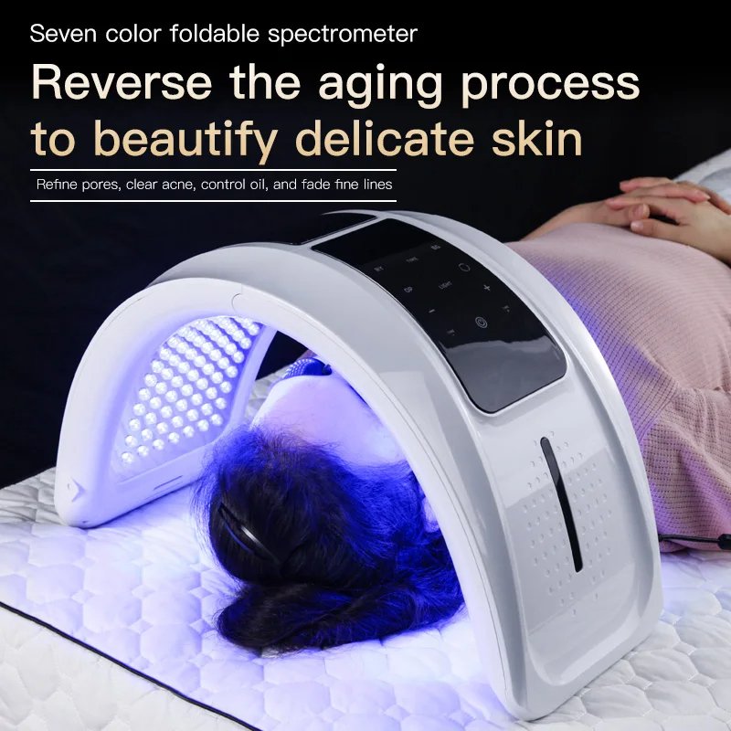 Led 7 Colors Photon LED Light Therapy PDT Machine Facial Body Skin Rejuvenation Led Red Light Skincare Machines