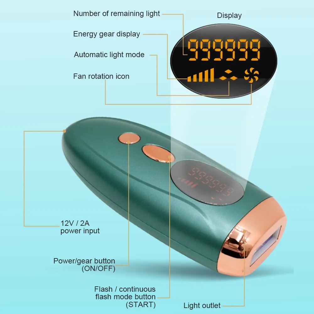 Painless IPL Hair Removal Beauty Equipment System Body Facial Hair Removal Machine Electric IPL Laser Epilator