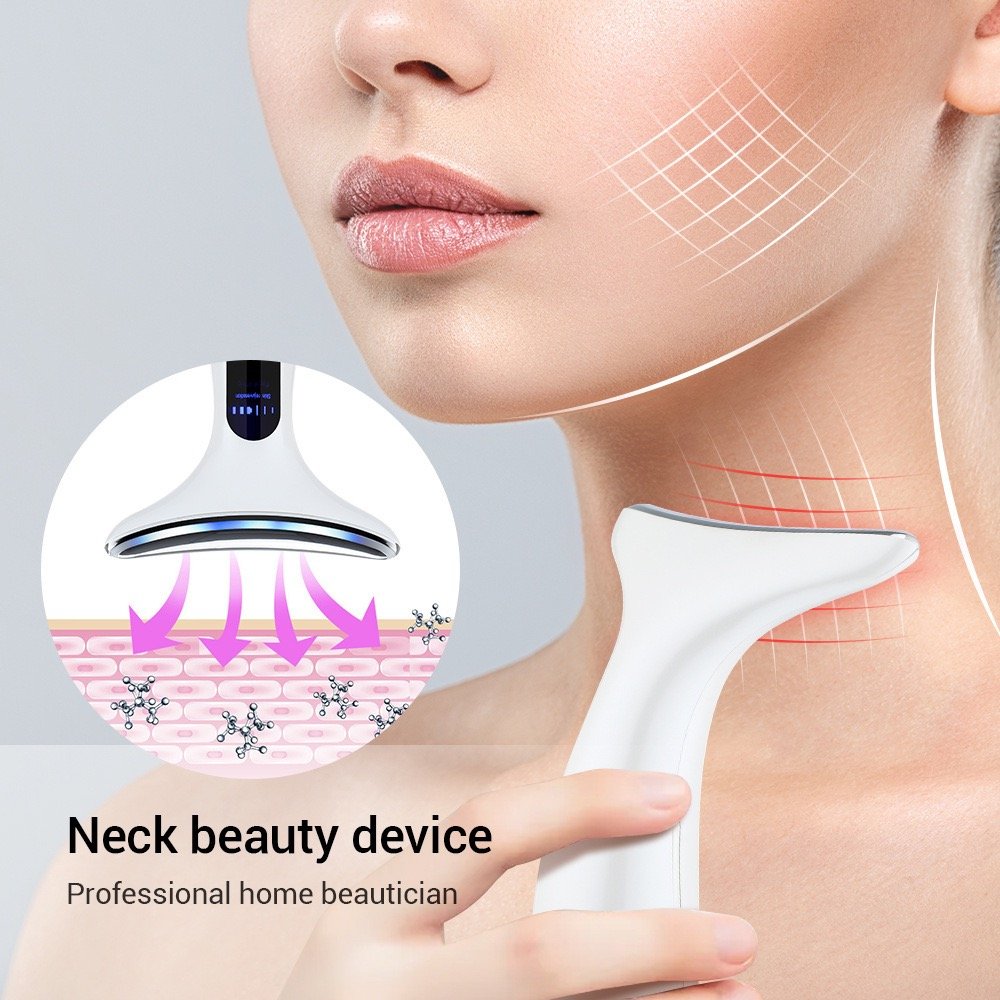 Portable Face Neck lifting Massager LED Light Therapy Firming Wrinkle Removal Device Skin Care Improve Firm Tightening and Smooth